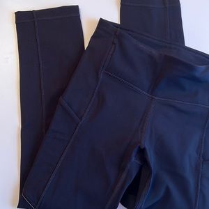 Lululemon Wonder Train Tight High Rise Cropped Leggings with Pockets